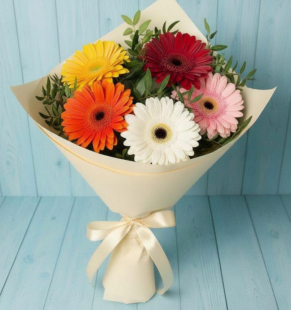 Букет цветов из: Герберы в Упорной