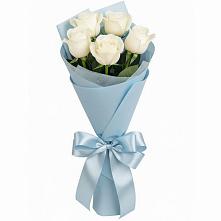 Букет 5 Белых роз Проуд #REPLACE_PRED# Упорной