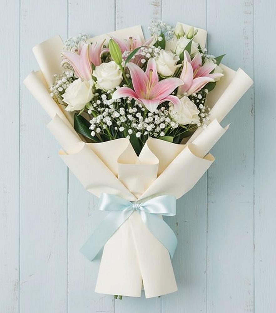 Букет цветов из: Лилии в Упорной