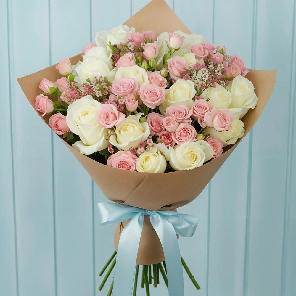 Букет цветов из: Розы в Упорной