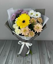 Букет цветов из:  Розы, Герберы и Хризантемы в Упорной