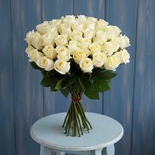 Букет 51 Белая роза Эдлесс Лав #REPLACE_PRED# Упорной