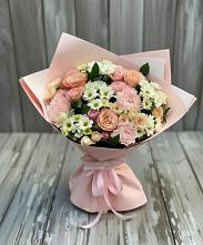 Букет цветов из:  Гвоздики, Розы и Хризантемы в Упорной