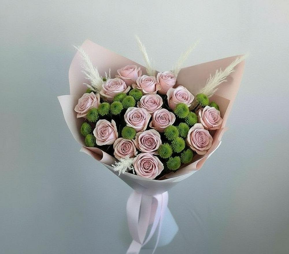 Букет цветов из: Розы и Хризантемы в Упорной