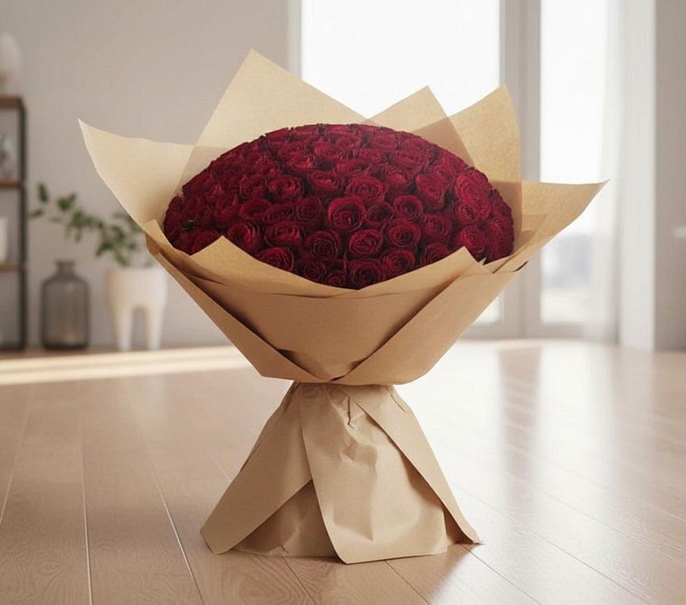 Букет 101 Красная роза в Упорной