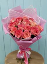 Букет 15 Розовых роз Равель в Упорной