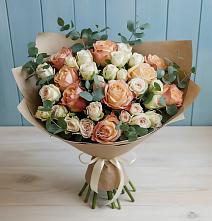 Букет цветов из:  Альстромерии и Розы в Упорной
